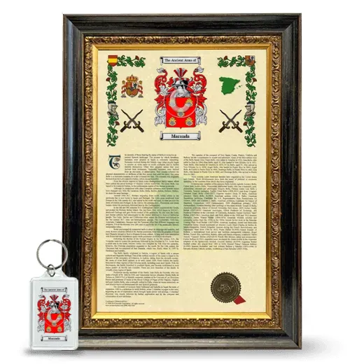 Maranda Framed Armorial History and Keychain - Heirloom