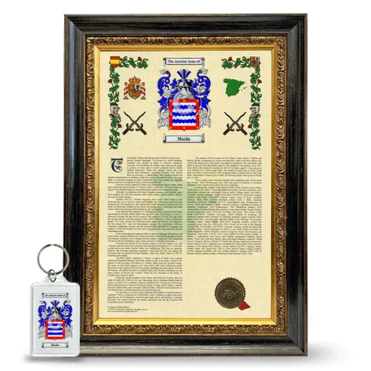 Marin Framed Armorial History and Keychain - Heirloom