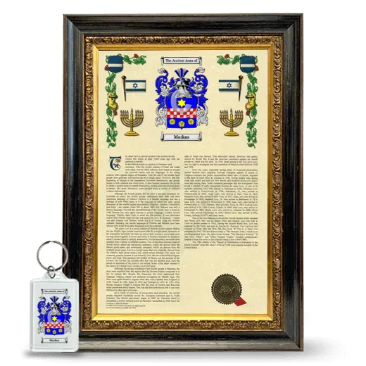 Markus Framed Armorial History and Keychain - Heirloom