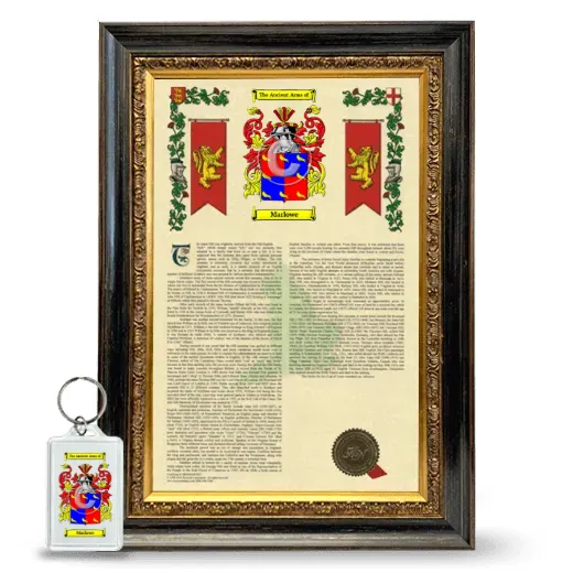 Marlowe Framed Armorial History and Keychain - Heirloom