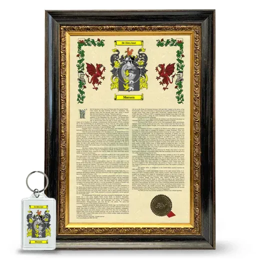 Maruen Framed Armorial History and Keychain - Heirloom