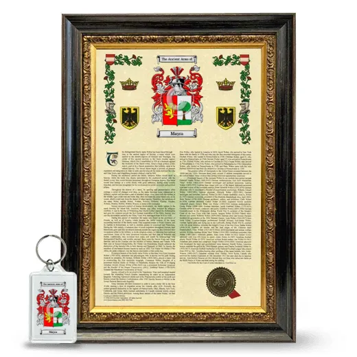 Mayra Framed Armorial History and Keychain - Heirloom