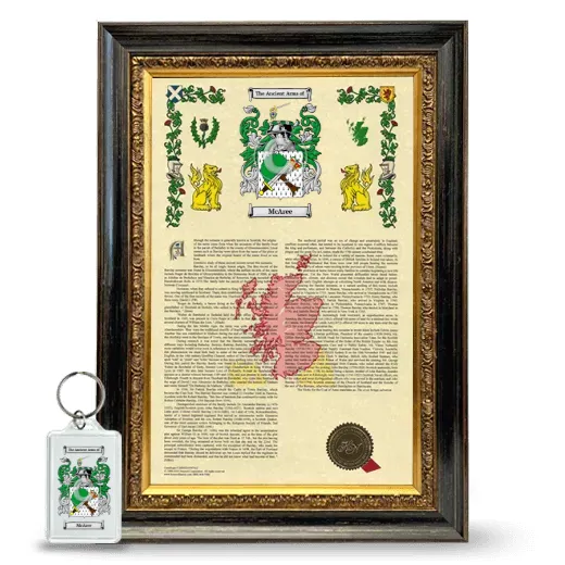 McAree Framed Armorial History and Keychain - Heirloom