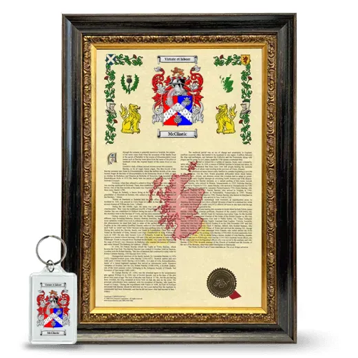 McClintic Framed Armorial History and Keychain - Heirloom