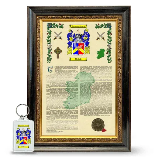 McKale Framed Armorial History and Keychain - Heirloom