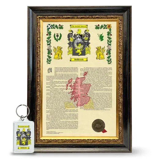 McKittrick Framed Armorial History and Keychain - Heirloom
