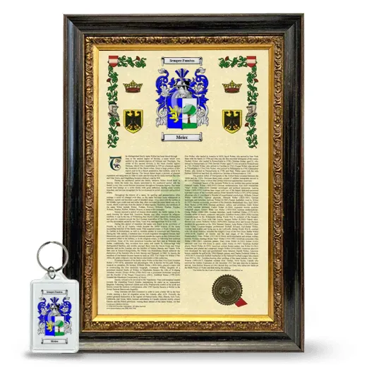 Meier Framed Armorial History and Keychain - Heirloom