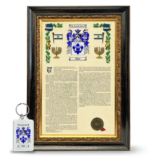 Meier Framed Armorial History and Keychain - Heirloom