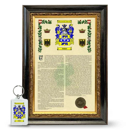 Meikel Framed Armorial History and Keychain - Heirloom