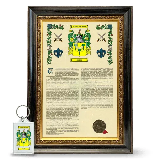 Meilie Framed Armorial History and Keychain - Heirloom