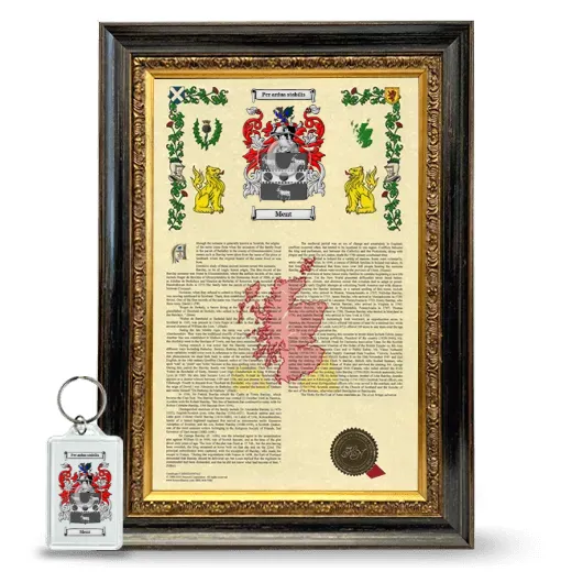 Ment Framed Armorial History and Keychain - Heirloom
