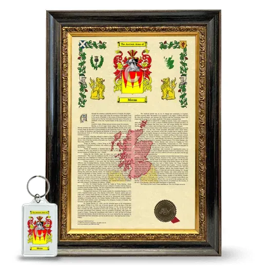 Merns Framed Armorial History and Keychain - Heirloom