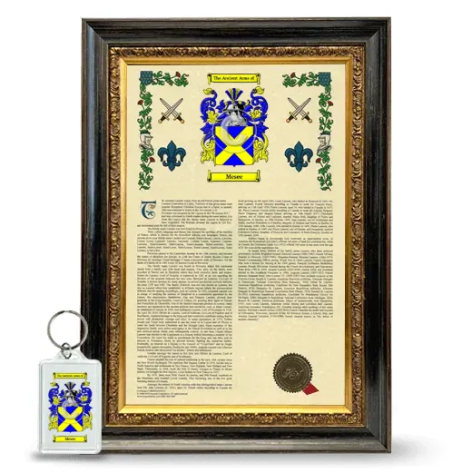 Mesee Framed Armorial History and Keychain - Heirloom