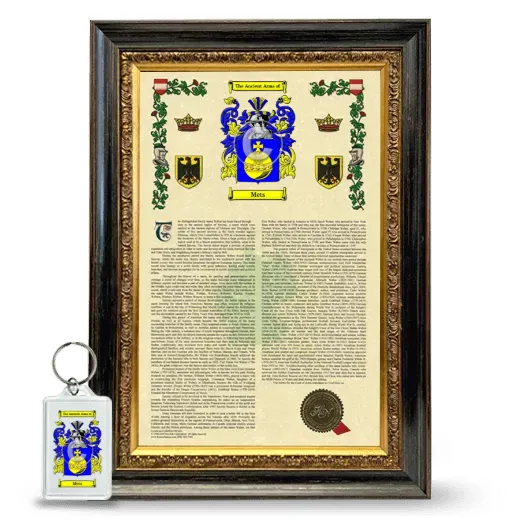 Mets Framed Armorial History and Keychain - Heirloom