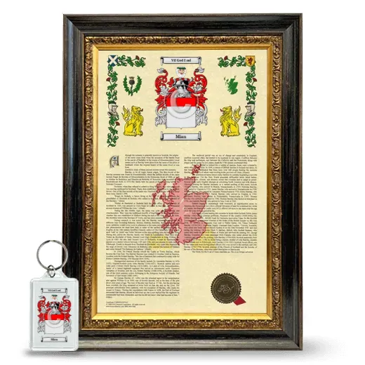 Mian Framed Armorial History and Keychain - Heirloom