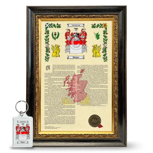 Mingus Framed Armorial History and Keychain - Heirloom