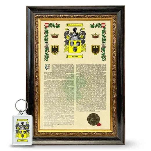 Mohrer Framed Armorial History and Keychain - Heirloom