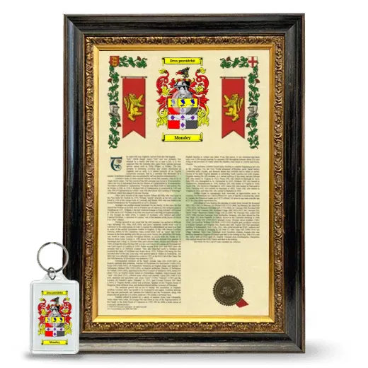 Mondey Framed Armorial History and Keychain - Heirloom
