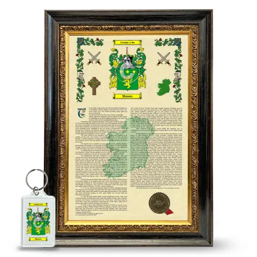 Morees Framed Armorial History and Keychain - Heirloom
