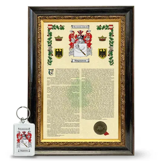 Morgenstern Framed Armorial History and Keychain - Heirloom