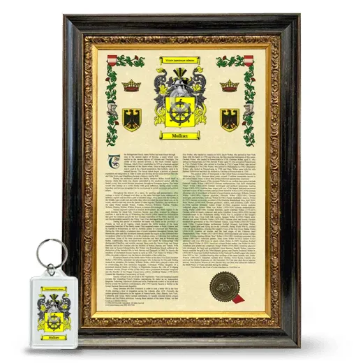 Mullner Framed Armorial History and Keychain - Heirloom