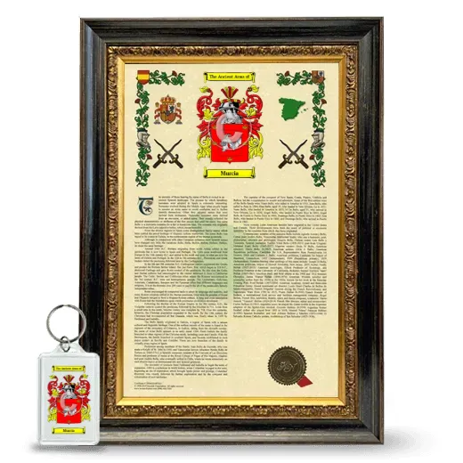 Murcia Framed Armorial History and Keychain - Heirloom