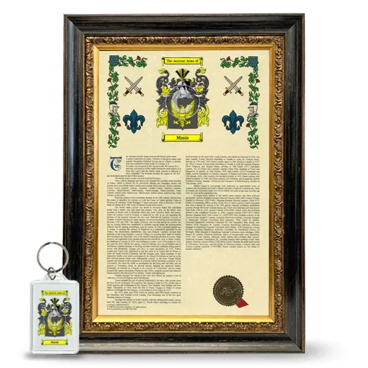 Musie Framed Armorial History and Keychain - Heirloom