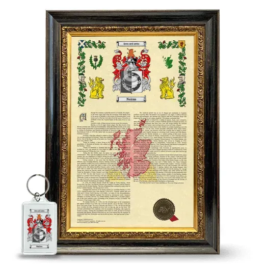 Nairns Framed Armorial History and Keychain - Heirloom