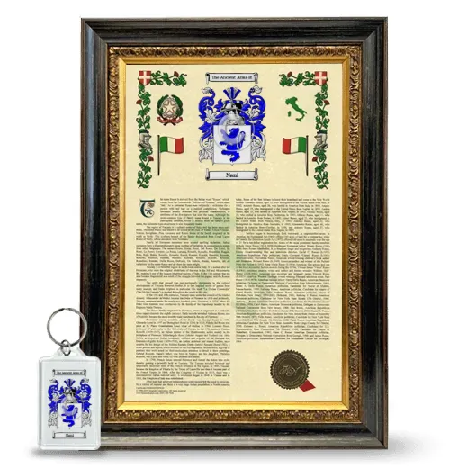Nani Framed Armorial History and Keychain - Heirloom