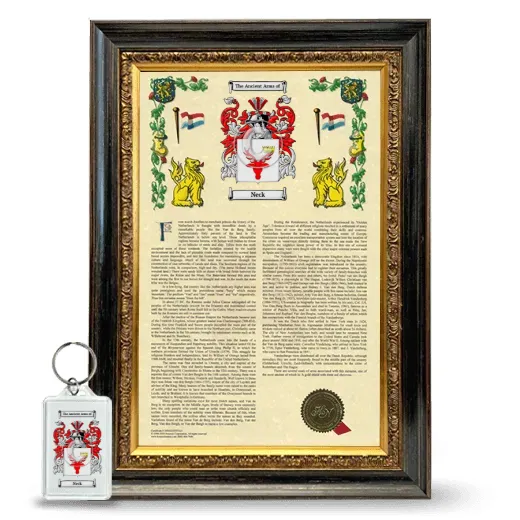 Neck Framed Armorial History and Keychain - Heirloom