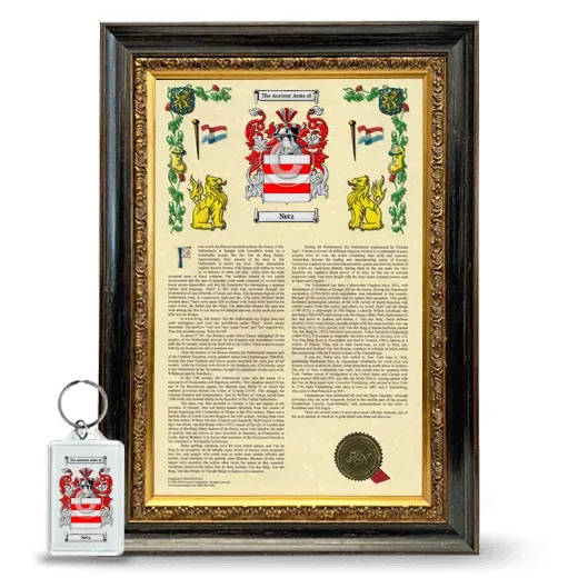 Netz Framed Armorial History and Keychain - Heirloom