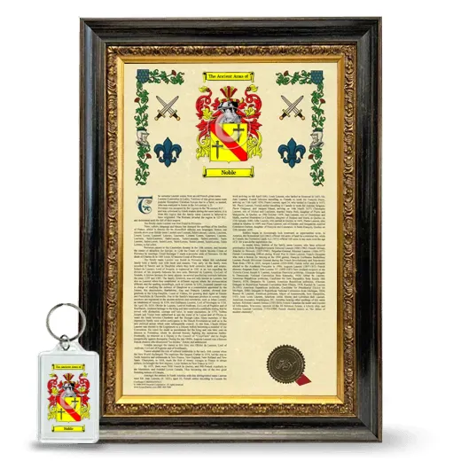 Noble Framed Armorial History and Keychain - Heirloom