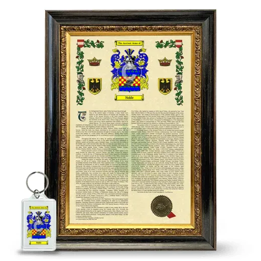 Nolde Framed Armorial History and Keychain - Heirloom