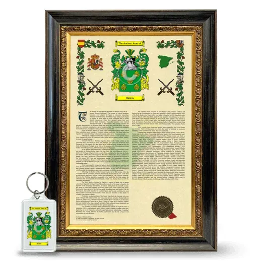 Novo Framed Armorial History and Keychain - Heirloom