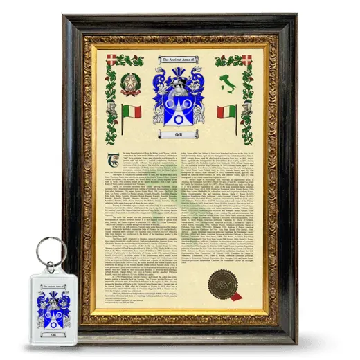 Odi Framed Armorial History and Keychain - Heirloom