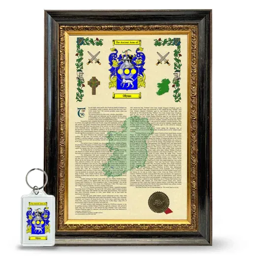 Olynn Framed Armorial History and Keychain - Heirloom