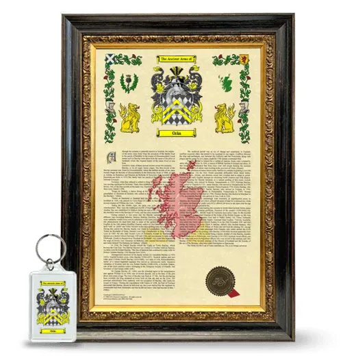 Orin Framed Armorial History and Keychain - Heirloom