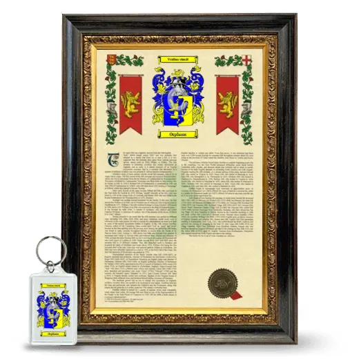 Orphans Framed Armorial History and Keychain - Heirloom