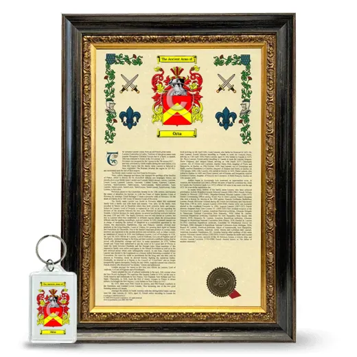 Orta Framed Armorial History and Keychain - Heirloom