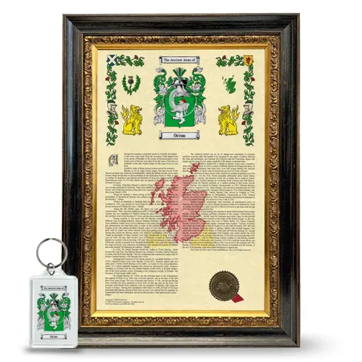 Orton Framed Armorial History and Keychain - Heirloom