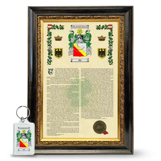 Ost Framed Armorial History and Keychain - Heirloom