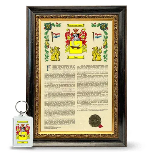 Oter Framed Armorial History and Keychain - Heirloom