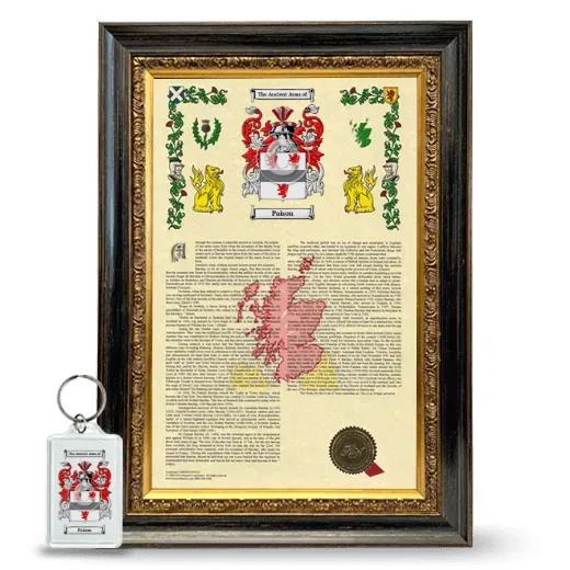 Paison Framed Armorial History and Keychain - Heirloom
