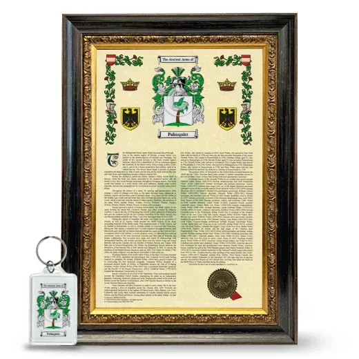 Palmquist Framed Armorial History and Keychain - Heirloom