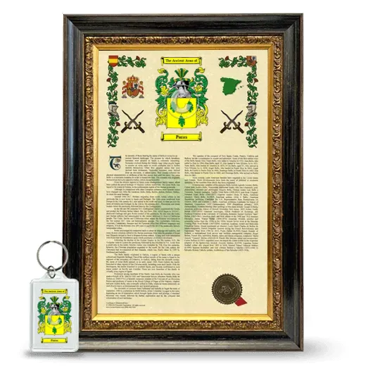 Paras Framed Armorial History and Keychain - Heirloom