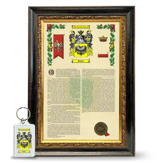Patzer Framed Armorial History and Keychain - Heirloom