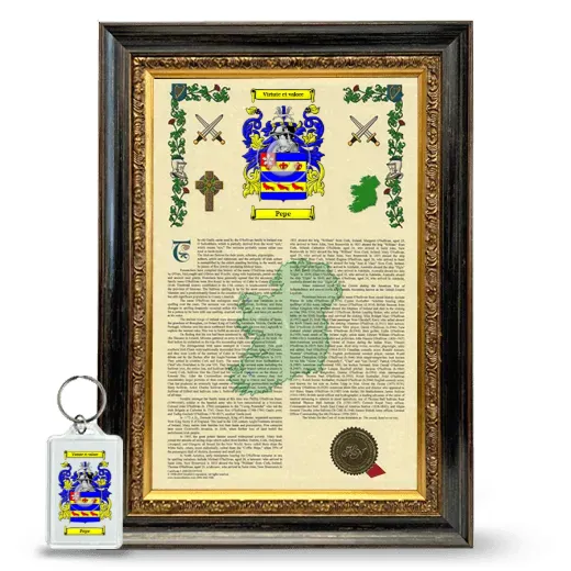 Pepe Framed Armorial History and Keychain - Heirloom