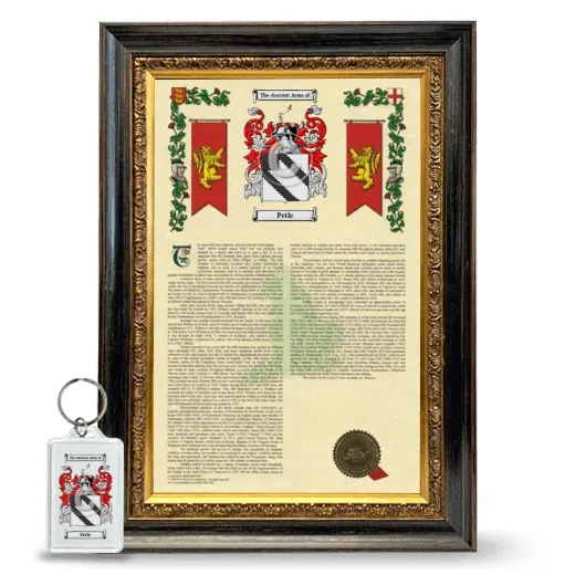 Petle Framed Armorial History and Keychain - Heirloom