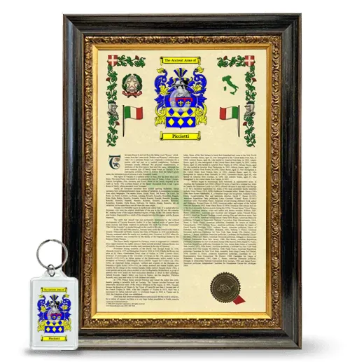 Picciotti Framed Armorial History and Keychain - Heirloom