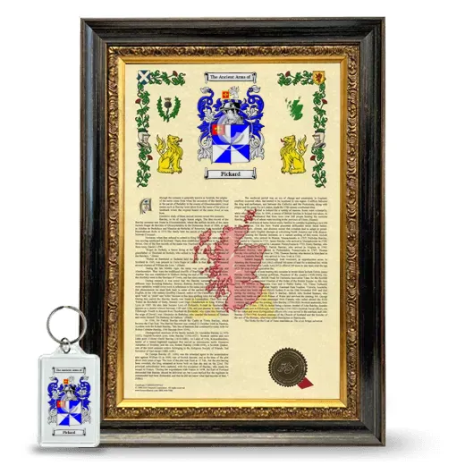 Pickard Framed Armorial History and Keychain - Heirloom